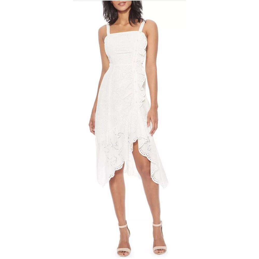 Parker Asymmetrical White Dress